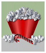 Christmas movies popcorn candy canes